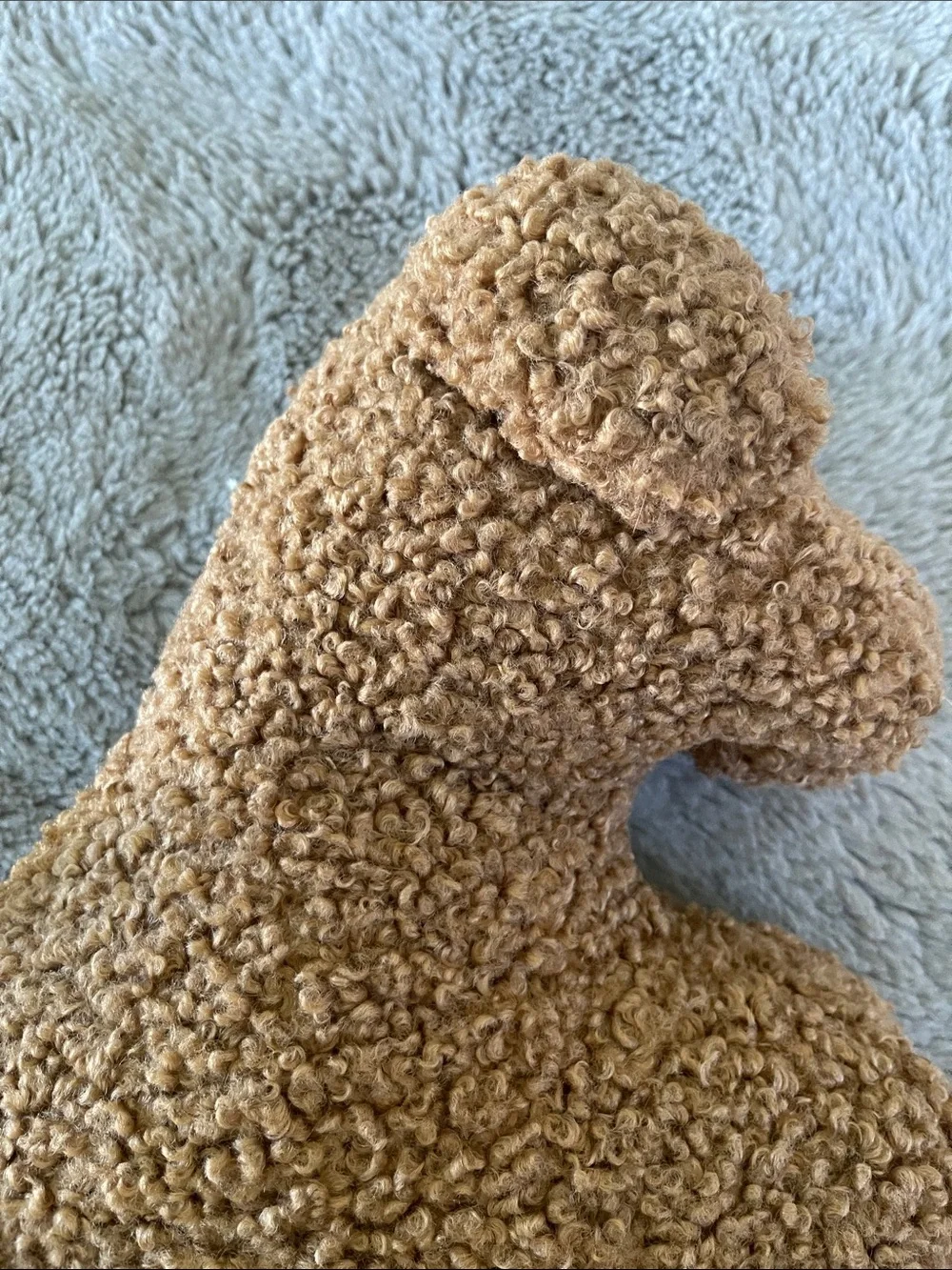 Pottery barn Brown Plush Dog Pillow with Textured Fleece